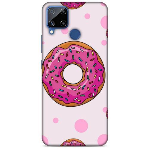 Realme C15 Uyumlu Kılıf Pembe Delisi (25) Antişok Kapak Donut