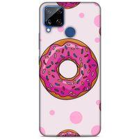 Realme C15 Uyumlu Kılıf Pembe Delisi (25) Antişok Kapak Donut