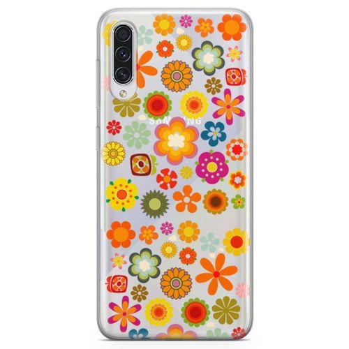 Samsung Galaxy A70s Kılıf Papatya Bahçesi Arka Kapak Koruma Desenli Full Koruyucu
