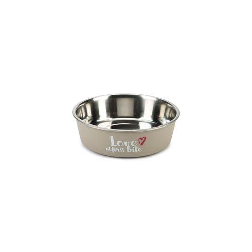 Beeztees Köpek Mama Su Kabı, Paslanmaz Çelik, Gri, 14cm, 450ml