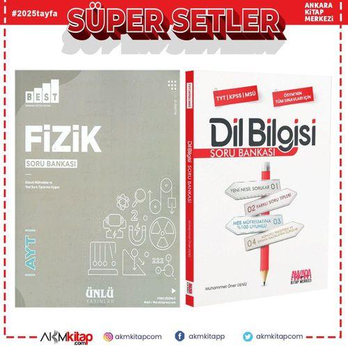 Ünlü Yayıncılık AYT Fizik BEST ve AKM Dil Bilgisi Soru Bankası Seti 2 Kitap