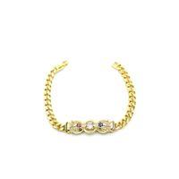 Zirkon Taşlı Leopar Bileklik - Altın