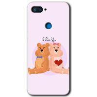Xiaomi Mi 8 Lite Kılıf HD Desen Baskılı Arka Kapak - Sevgili Ayıcık + Kırılmaz Cam