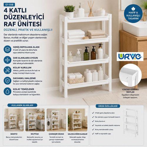 4 Katlı Sepet Organizer Raf Düzenleyici