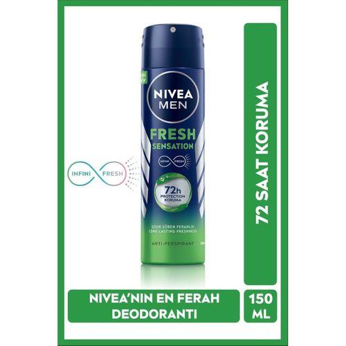 Nivea Nivea Men Fresh Sensation Sprey Deodorant 150 Ml,72 Saat Anti-perspirant Koruma,uzun Süren Ferahlık