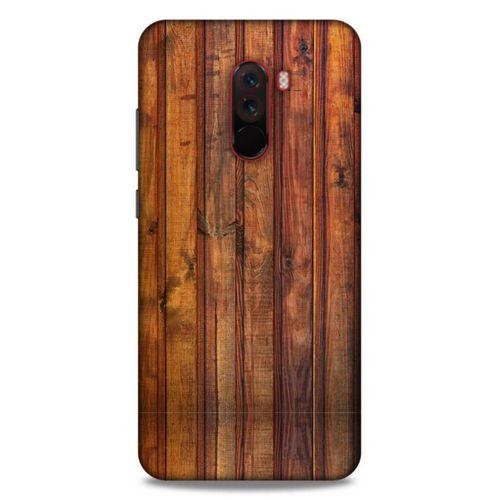 Lopard Xiaomi Pocophone F1 Uyumlu Kılıf Wood'X (10) Full Koruma Kılıfı Desenli