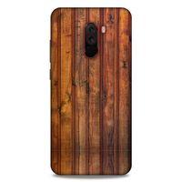 Lopard Xiaomi Pocophone F1 Uyumlu Kılıf Wood'X (10) Full Koruma Kılıfı Desenli
