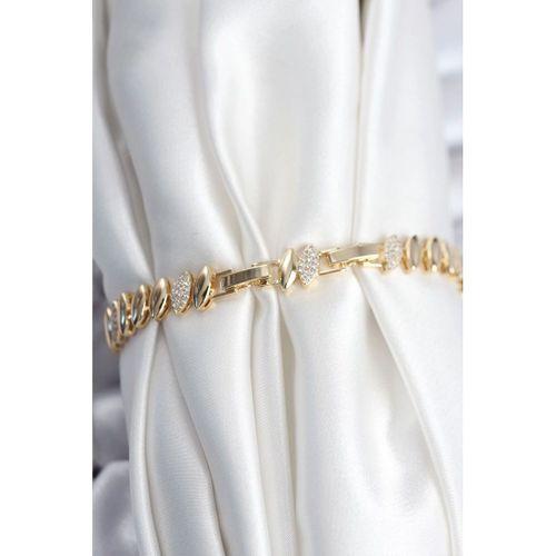 Pirinç VIP Seri Gold Renk Arpa Model Kadın Bileklik