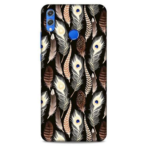 Huawei Honor 8x Kılıf Desenli Özel Seri Tüyler (8) Baskılı Kılıf