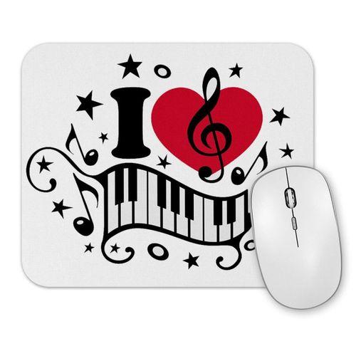 I  Love Music Muziği Seviyorum Müzik Mouse Pad