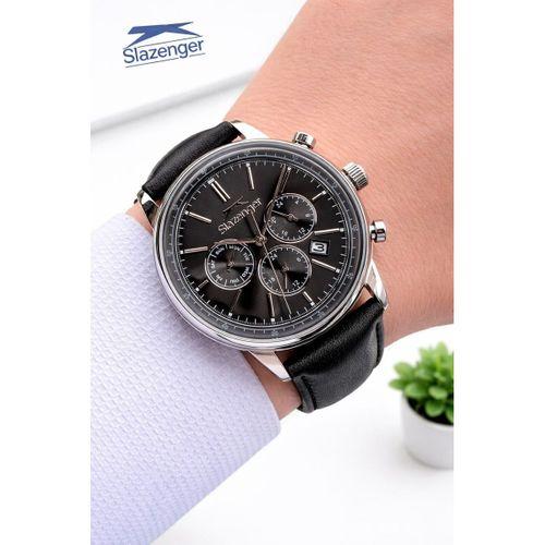 Slazenger Deri Kordon İç Fonksiyonları Aktif 10 Atm Suya Dayanıklı Erkek Kol Saati ESL.9.2539.X3