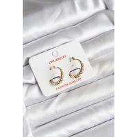 14K Gold Renk Kaplama CM Kadın Küpe