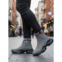 BA0444 Bağcıksız Rahat Yüksek Taban Füme Erkek Spor Yarım Bilek Bot