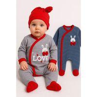Love Desenli Erkek Bebek 4'lü Tulum Seti