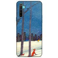 Oppo Realme 6i Kılıf Snowix (45) Liquid Air Kılıf Turuncu Mavi