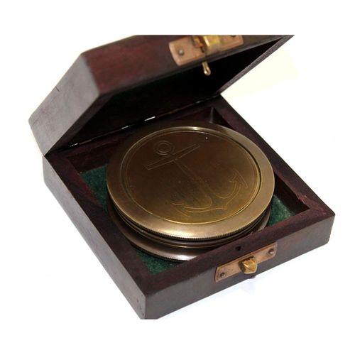 Ahşap Kutulu Pirinç Pusula