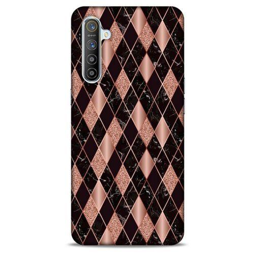 Mermer Desenli (25) Tema Antişok Kapak Rose Gold Oppo Realme XT Kılıf