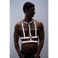 Reflektörlü (karanlıkta Parlayan) Göğüs Harness, Clubwear, Tarz Erkek  Vücut Aksesuar - Brfm40