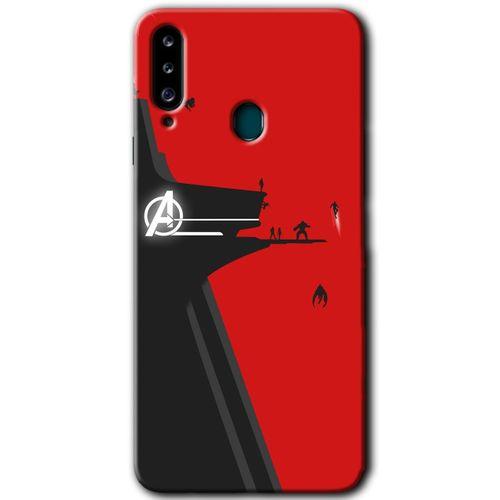 Samsung Galaxy A20s HD Baskılı Kılıf + 9D Tam Ekran Koruyucu - Avengers Tower