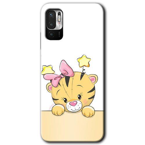 Xiaomi Redmi Note 10 5G Kılıf HD Desen Baskılı Arka Kapak + Temperli Cam - Sevimli Kedi