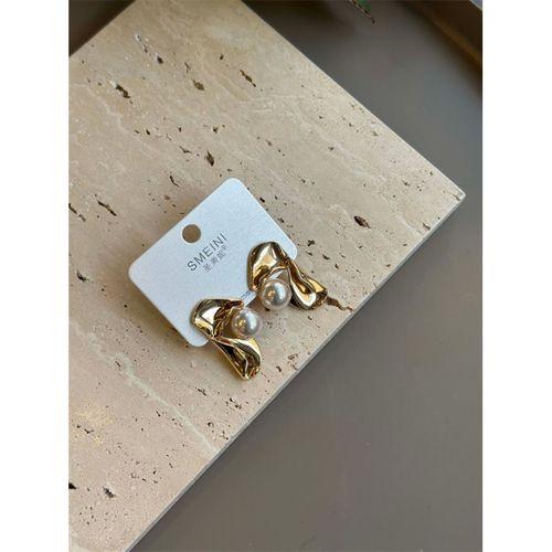 Taşlı Küpe - Beyaz