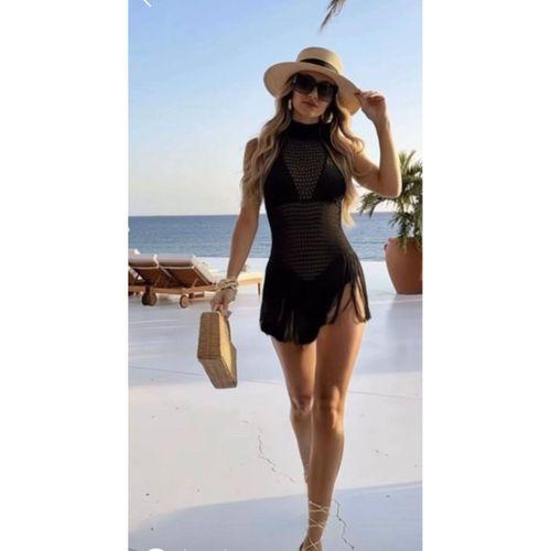 Kadın Balıkçı Yaka Saçak Detay Pareo