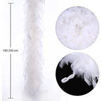Nessiworld Beyaz Renk Kabarık Kalın Otriş Boa Tüy 6 cm Genişlik 180-200 cm Uzunluk