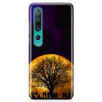 Xiaomi Mi 10 Kılıf Ay Işığında Arka Kapak Koruma Desenli Full Koruyucu