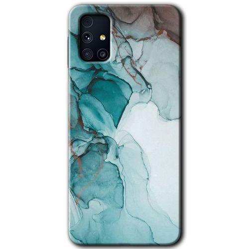 Potkal Hediye Fabrikası Samsung Galaxy M31s Kılıf HD Desen Baskılı Arka Kapak - Buzul Mermer