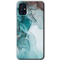 Potkal Hediye Fabrikası Samsung Galaxy M31s Kılıf HD Desen Baskılı Arka Kapak - Buzul Mermer