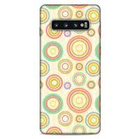 Samsung Galaxy S10 Kılıf Pastel Renkler (29) Arka Koruma Kılıfı Kırmızı Yeşil