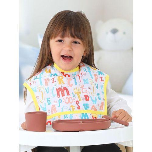 Babyjem BabyJem Baskılı BLW Kolsuz Önlük 788 Harf Desen