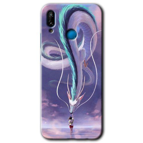 MRCİLETİSİM Huawei P20 Lite Kılıf HD Desen Baskılı Arka Kapak + Temperli Cam - Dragon Snake