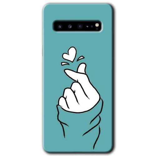Samsung Galaxy S10 Plus Kılıf HD Desen Baskılı Arka Kapak + Temperli Cam - Mutluluk