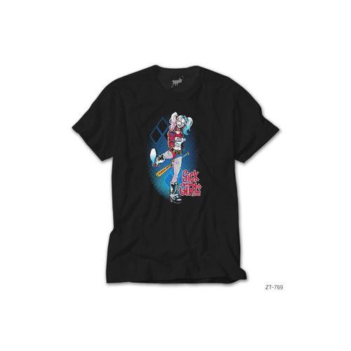 Suicide Squad Harley Quinn Sick Girl Siyah Tişört