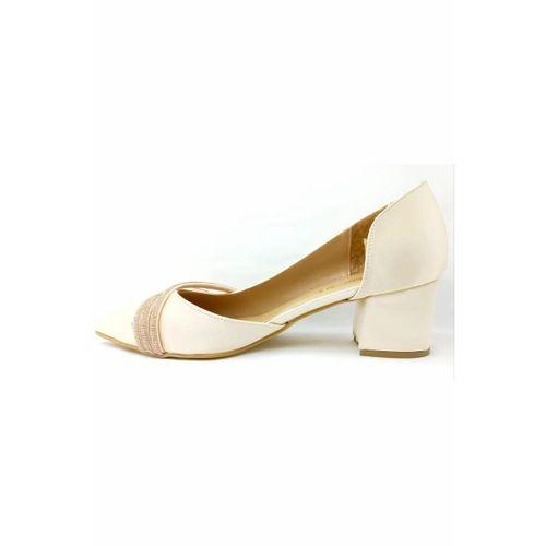 Alens Altın Saten 41 42 Büyük Numara Kadın Ayakkabı