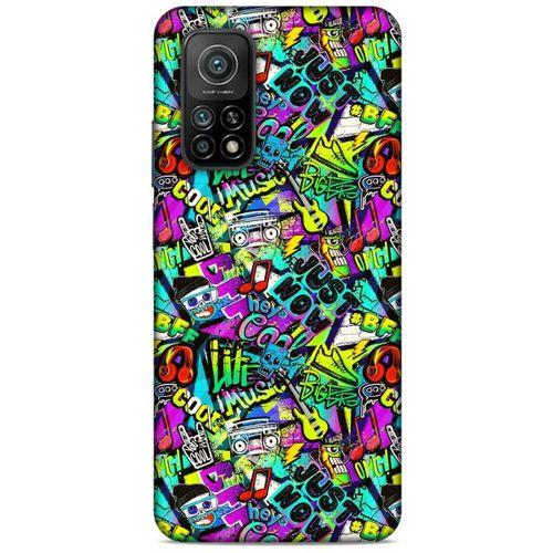 Graffitix (9) Desenli Silikon Kapak Xiaomi Mi 10T 5G Kılıf