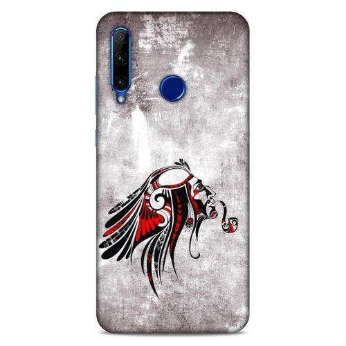 Lopard Huawei Y6P Uyumlu Kılıf Tattoo's (43) Thin Fit Kılıf Pipolu Kızılderili