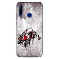 Lopard Huawei Y6P Uyumlu Kılıf Tattoo's (43) Thin Fit Kılıf Pipolu Kızılderili