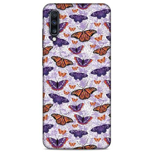 Samsung Galaxy A70 Kılıf Kelebek Etkisi (45) Liquid Air Kılıf Mavi Toz Pembe