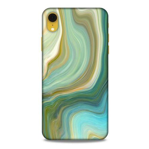 Mermer Desenli (23) Tema Ultra Koruma Kılıfı Su Yeşili Apple iPhone XR Kılıf