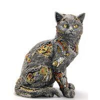 Steampunk Polyester Kedi Figürü