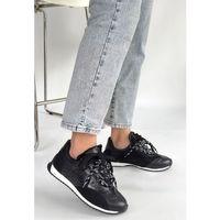 Ranu Siyah Cilt Paraşüt Detaylı Bağcıklı Spor Ayakkabı