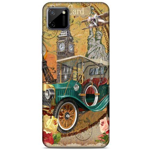 Retro (37) Desen Silicone Cover Renkli Oppo Realme C11 Kılıf