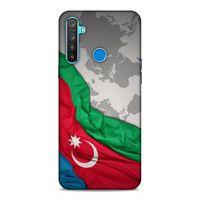 Realme 5i Uyumlu Kılıf Azarbaijan (16) Kalın Kılıf Harita Bayrak