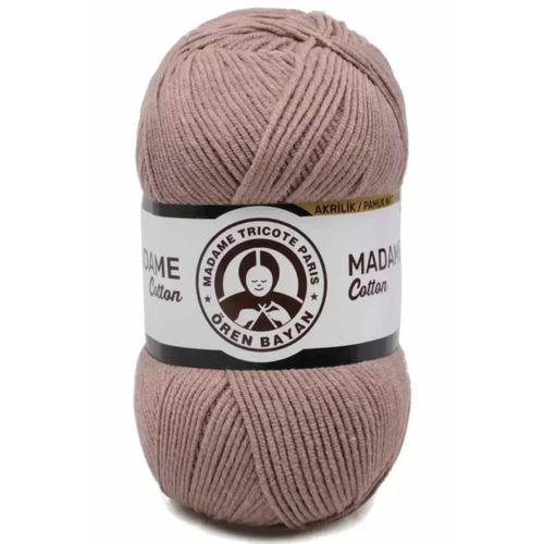 1 Adet Madame Cotton El Örgü İpi Yünü 100 gr 057 Açık Kahve - mudanis