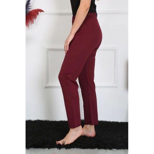 Kadın Pamuk Penye Tek Alt Pijama Bordo