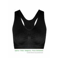 Alışveriş Meydanı Kadın Siyah Pedsiz Likralı Sporcu Sütyeni Büstiyeri