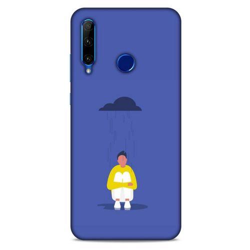 Huawei Y6P Kılıf Depresyon (21) Koruyucu Kapak Kahve Gold