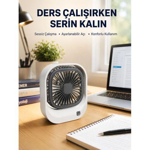 Masaüstü Fan 3 Kademeli Güçlü Hava Akışı